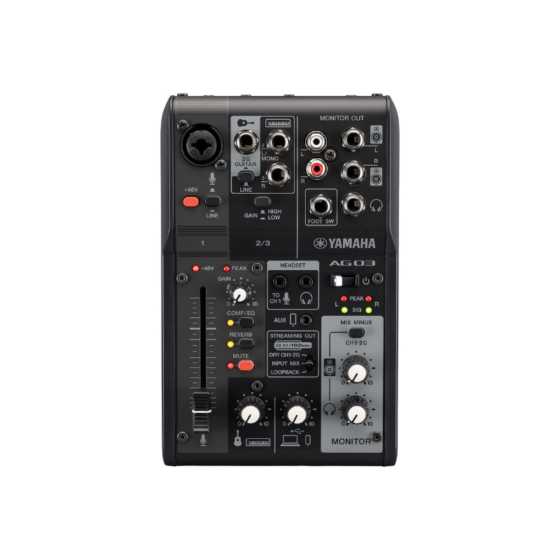 Yamaha AG-03 MKll 3-Channel Live Streaming Loopback Audio USB Mixer (Each)