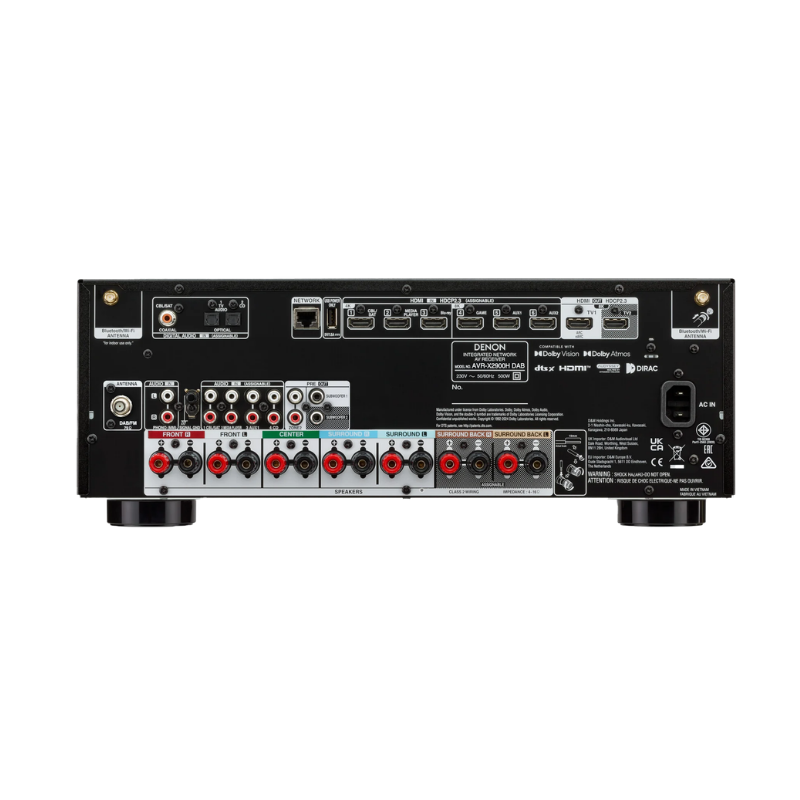 Denon AVR-X2900H DAB 7.2 Ch. 95W 4K/8K Dolby Atmos AV Receiver Powered by HEOS™ (Each)