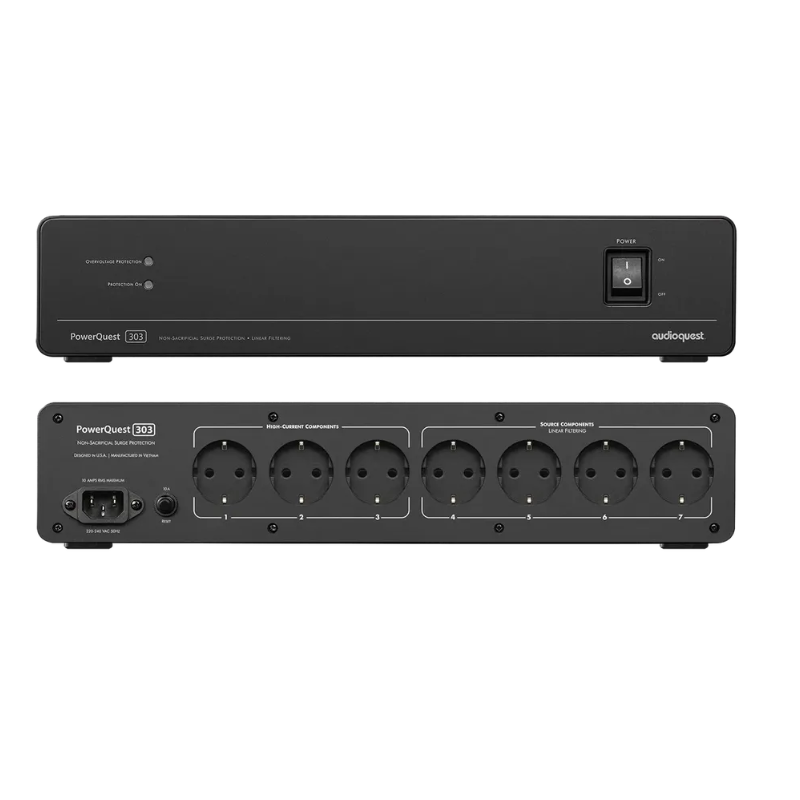 Audioquest PowerQuest 303 12-Outlet Power Conditioner & Non-Sacrificial Surge Protector (Each)