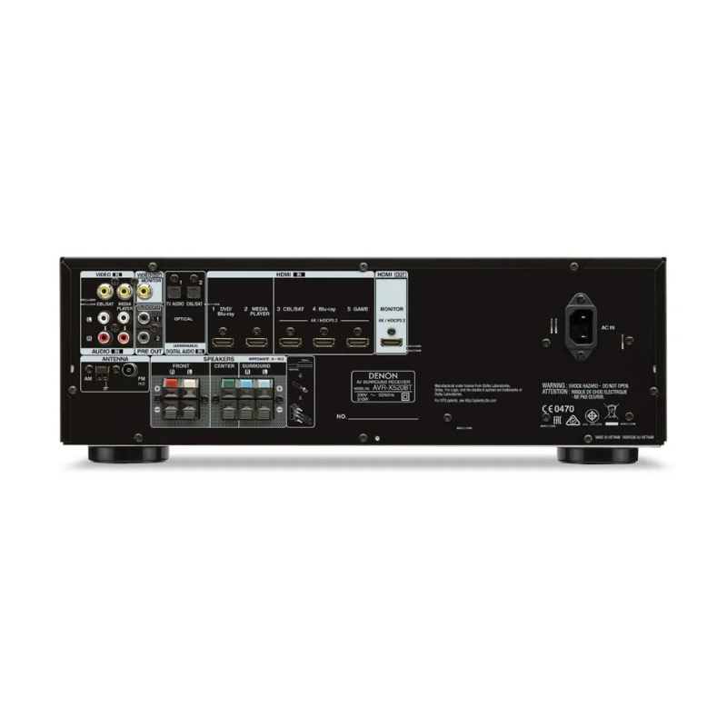 Denon AVR-X 520 BT 5.2 Ch. 130W 4K AV Receiver (Each) | Pre-Owned