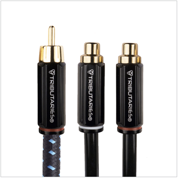 Tributaries Series 4 - 1 Male RCA to 2 Female RCA adapter