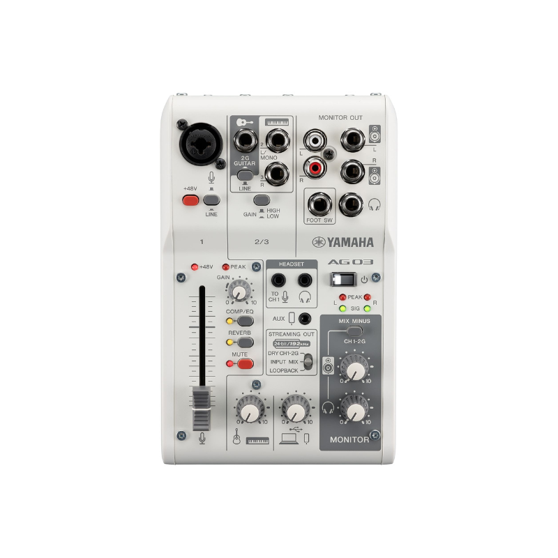 Yamaha AG-03 MKll 3-Channel Live Streaming Loopback Audio USB Mixer (Each)