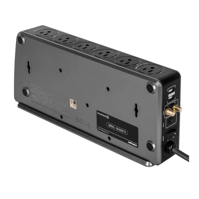Audioquest PowerQuest 2 6-Outlet Power Conditioner & Non-Sacrificial Surge Protector (Each)