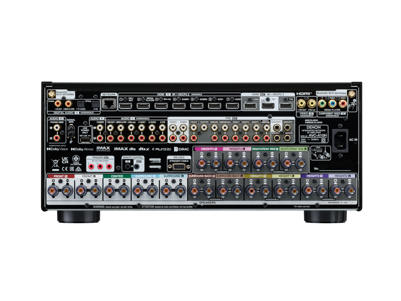 Denon AVC-A10H – 13.4 Channel 8K AV Receiver with HEOS Built-In (Each)
