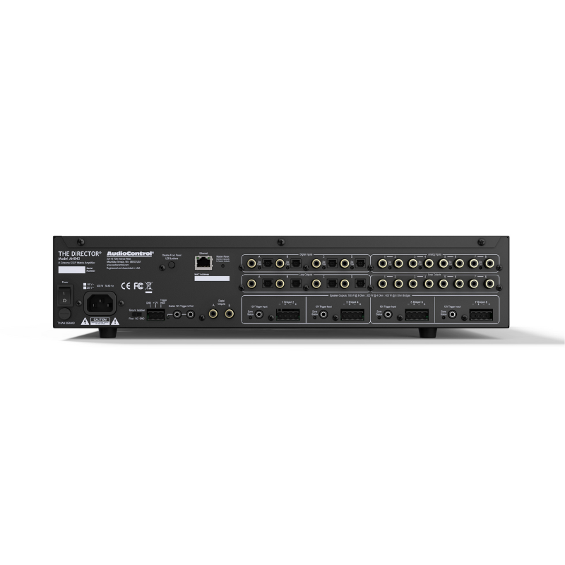AudioControl The Director® Model M4840 – 8 Channel Shallow-Mount High-Power Network DSP Matrix Amplifier