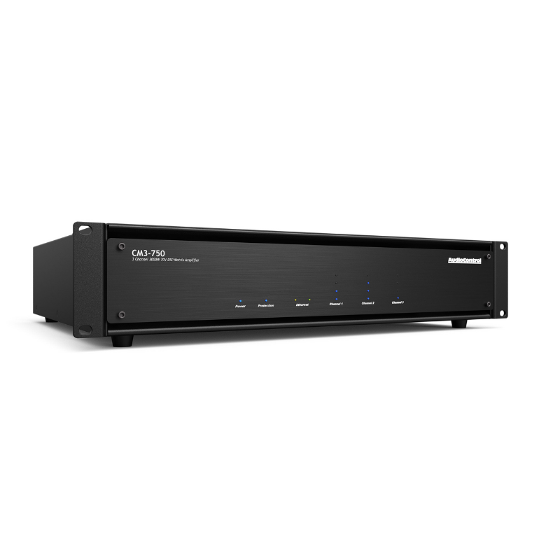 AudioControl Model CM3-750 – 3 Channel High Power Dual Mode 70 Volt DSP Amplifier
