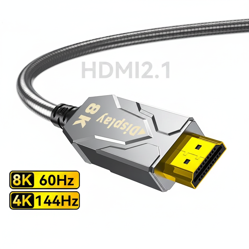 DTECH - HF8000 Series, Armoured Fibre HDMI Cable, V2.1 8K Resolution (Each)