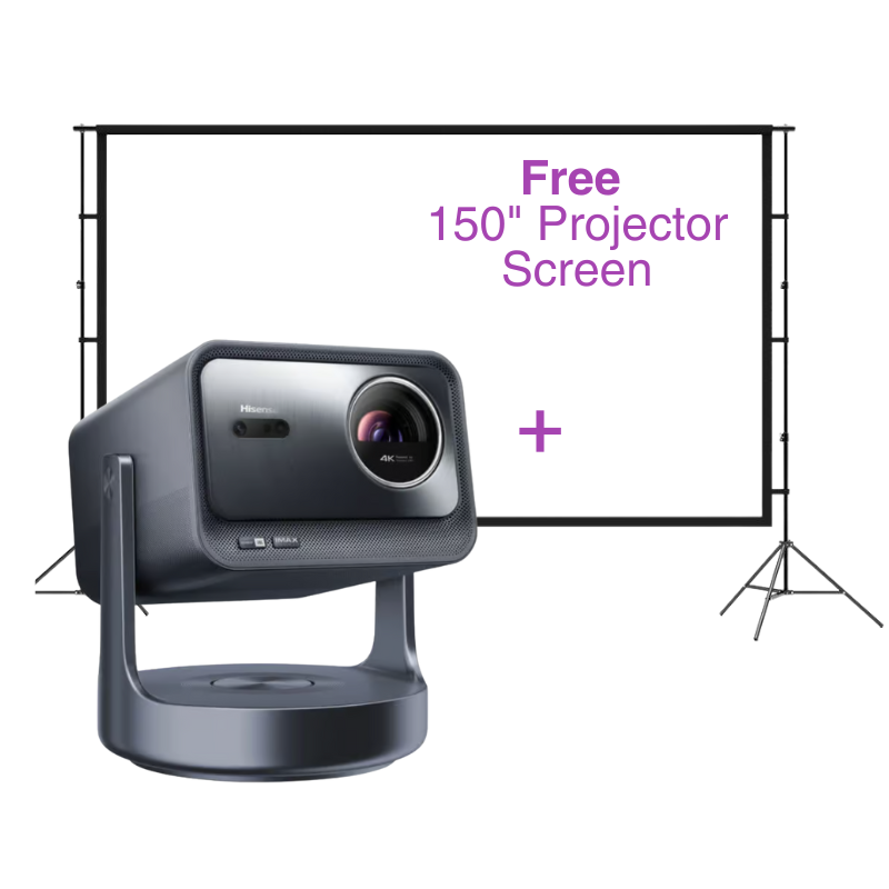 Hisense C2 Ultra 65”-300” Trichroma 4K Laser Mini Projector (Each) + Free 150" Projector Screen
