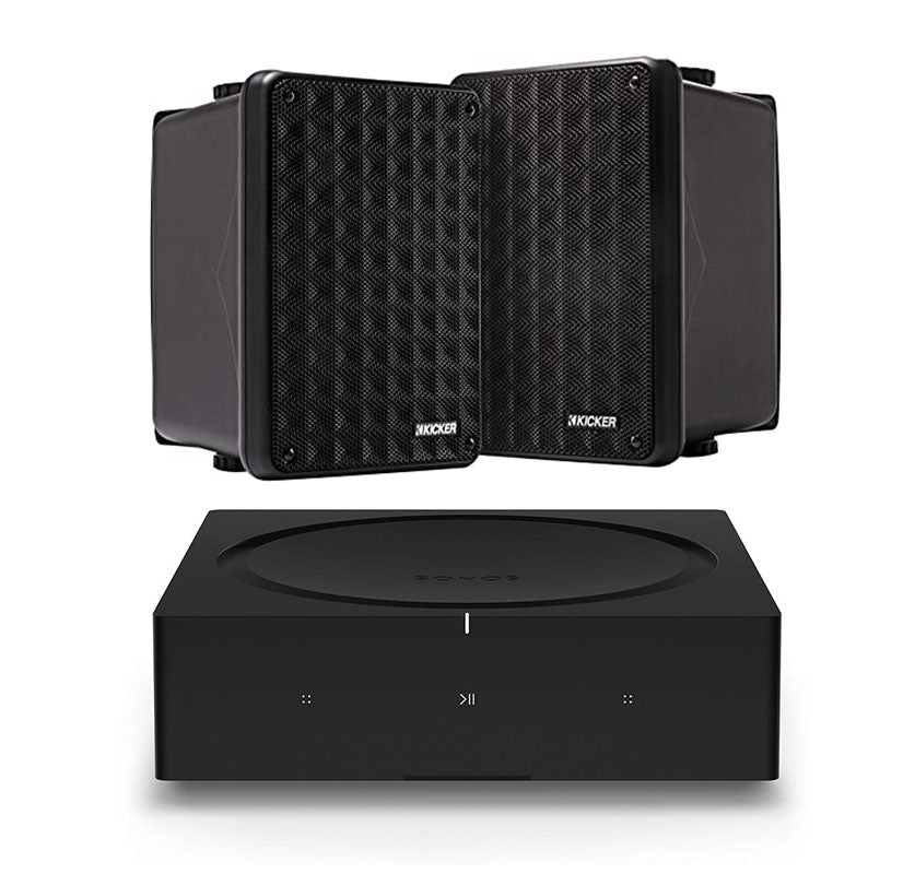 Kicker KB6 6.5" 2-Way Speakers & Sonos Amp