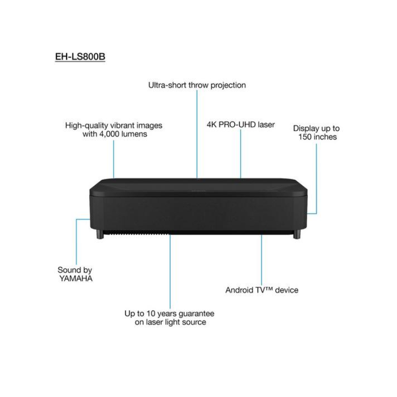 Epson EH-LS800 - Super-Ultra-Short-Throw Projector (Each)