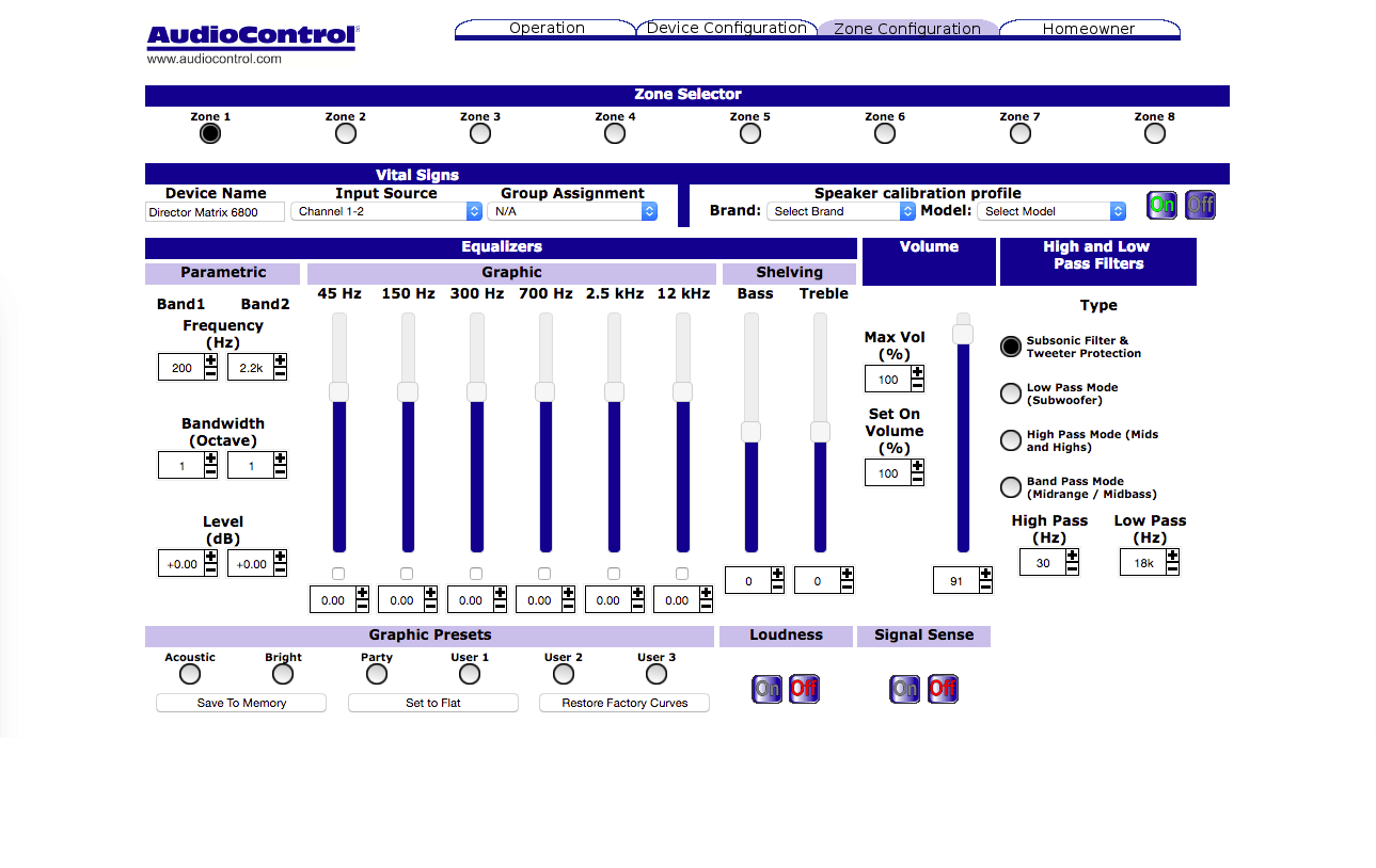 AudioControl The Director® Model D2800 - 8 Channel High-Power Network DSP Amplifier