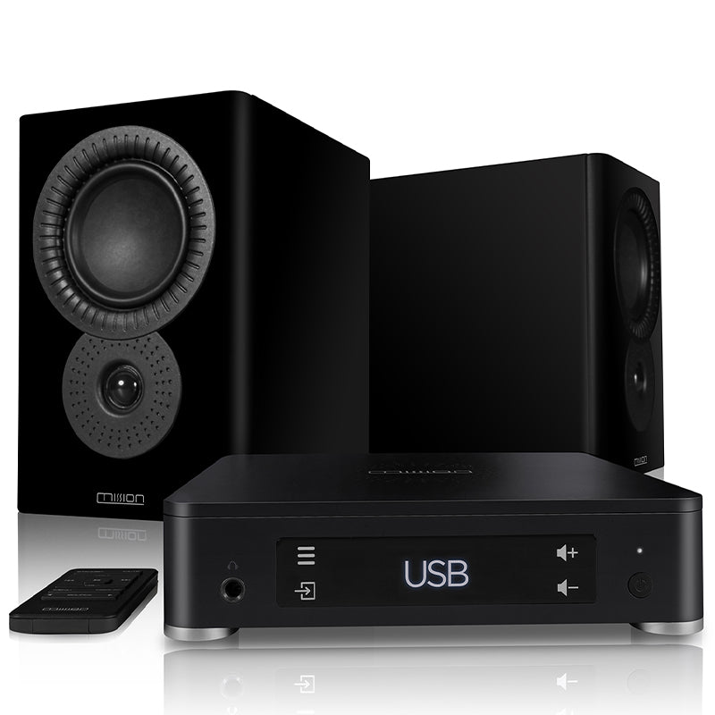 Mission LX-Connect - Wireless Hub Powered by 60W 2-Way Bookshelf Speakers - Each