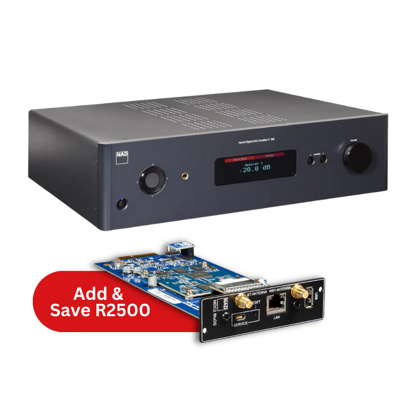 NAD C399 - Hybrid Digital DAC Amplifier & MDC2BluOS - Including HD-Audio Streaming + Dirac Room correction (Each)