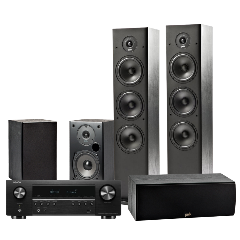 Polk T-Series and Denon AVR-X580BT Bundle