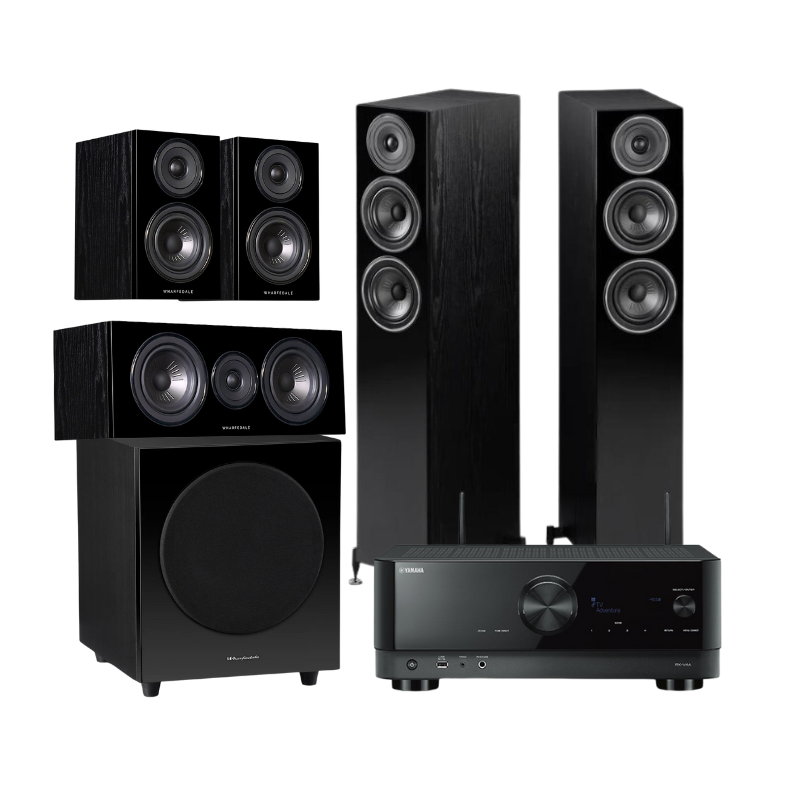 Yamaha RX-V4A & Wharfedale WH-D10,Diamond 12.2,12.3,12.C Bundle