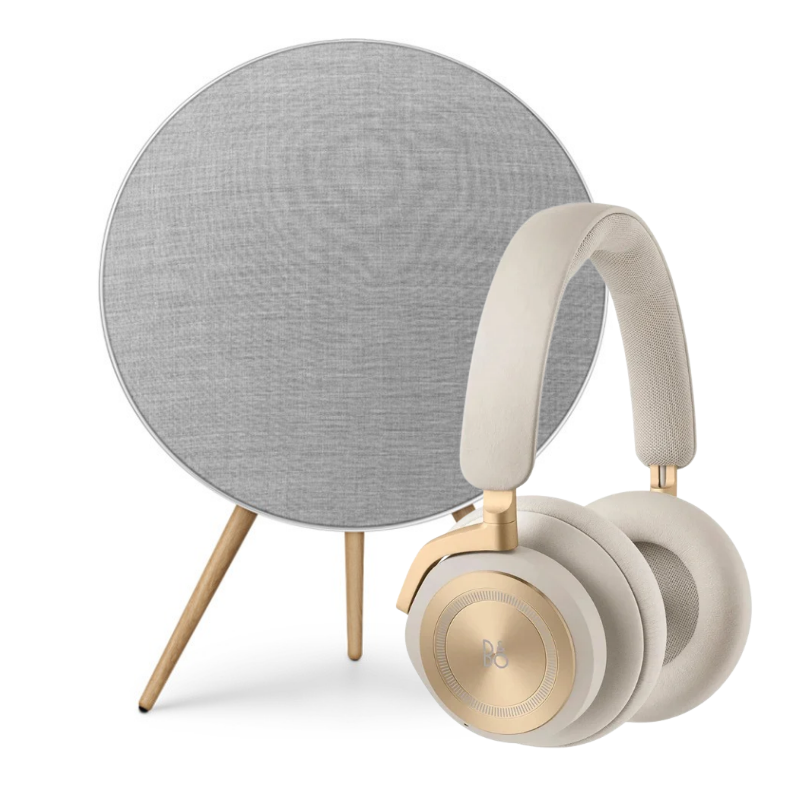 Bang & Olufsen Beosound A9 & Beoplay Natural & Gold HX Bundle