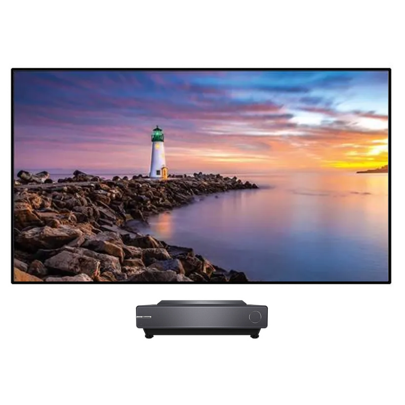 Hisense PX2-PRO 100″ 4K TriChroma Laser Cinema + DLT100-B1 100" ALR Screen | Demo Bundle