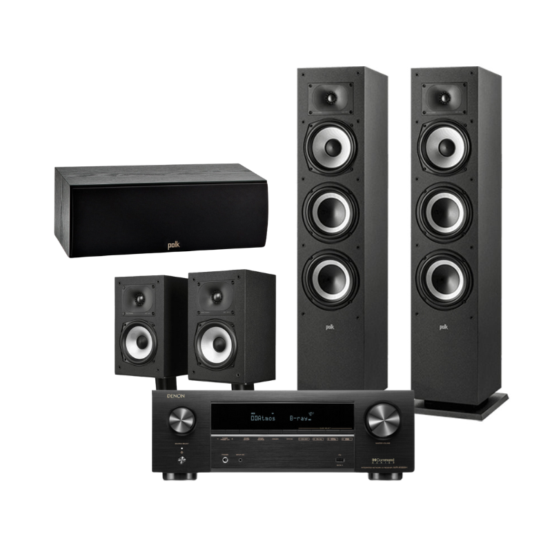Polk MXT60, MXT15, MXT30C & Denon AVRX1800H Bundle