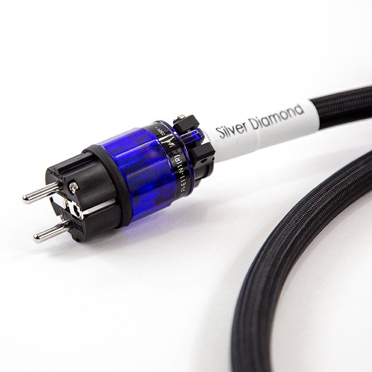 Tellurium Q Silver Diamond Power Cable SCHUKO (EU) - IEC Power Cable