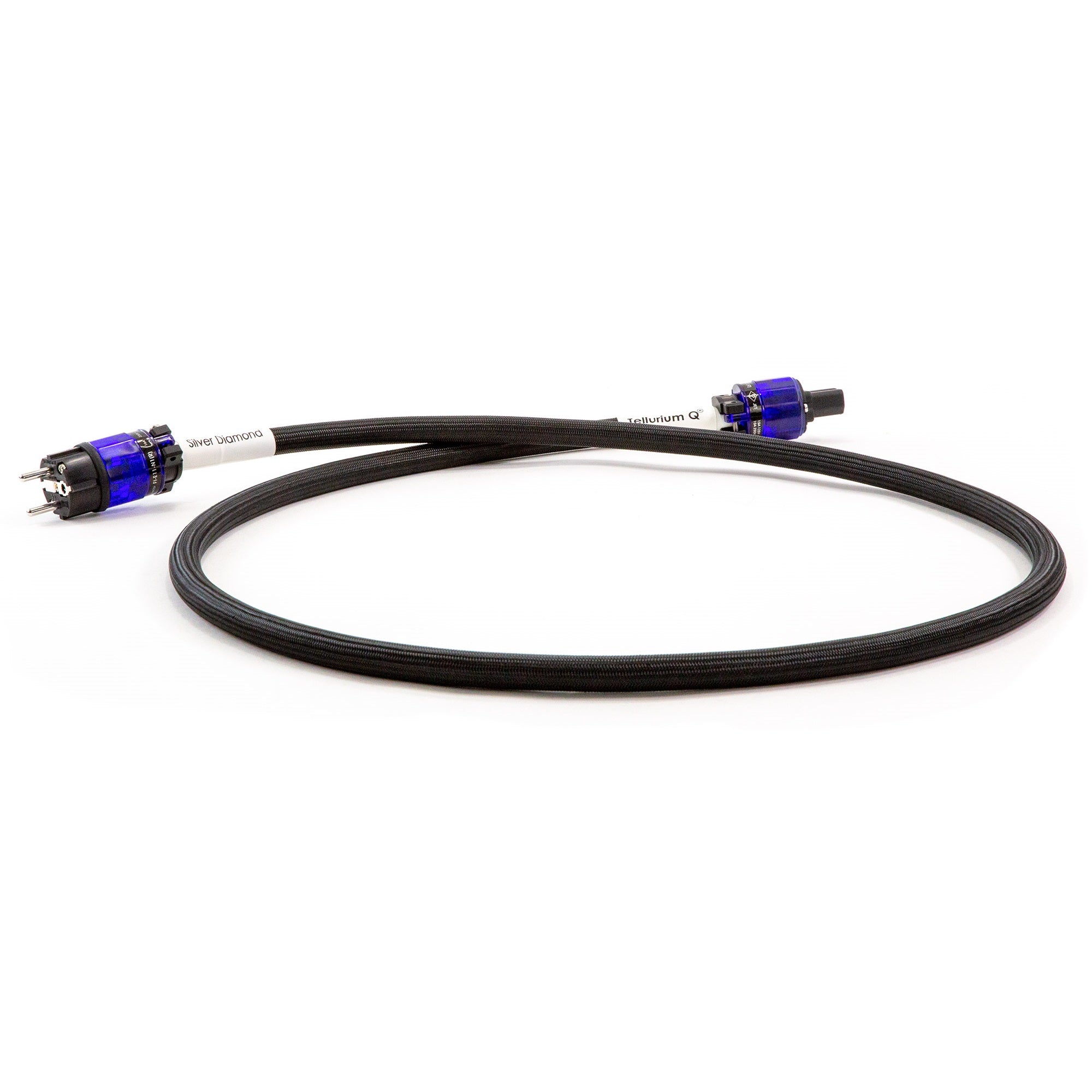 Tellurium Q Silver Diamond Power Cable SCHUKO (EU) - IEC Power Cable