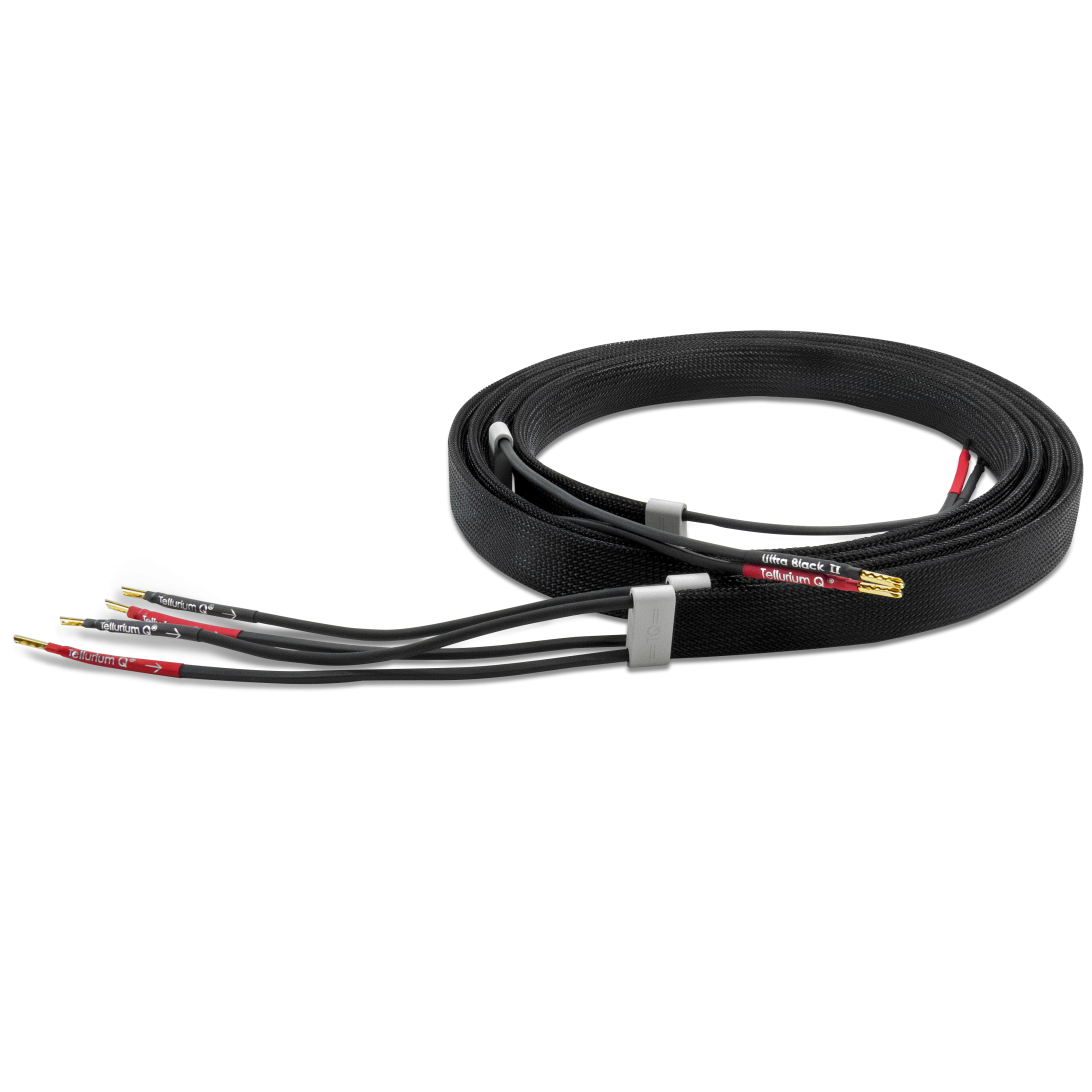 Tellurium Q Ultra Black II Speaker Cable Terminated (Pair) - 3m