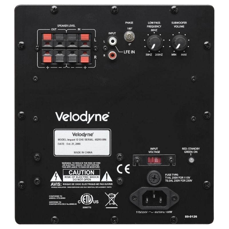 Velodyne Impact-12 275W Compact Powered Subwoofer Pre-Owned