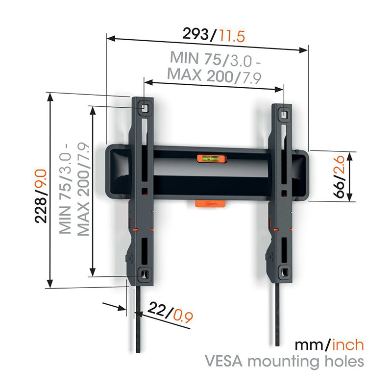 Vogels TVM 3205 Fixed TV Wall Mount - 19 to 50" (Each)