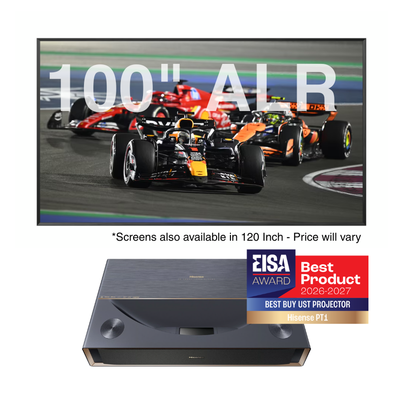 Hisense PT1 Laser Projector + 100 inch ALR Screen Bundle