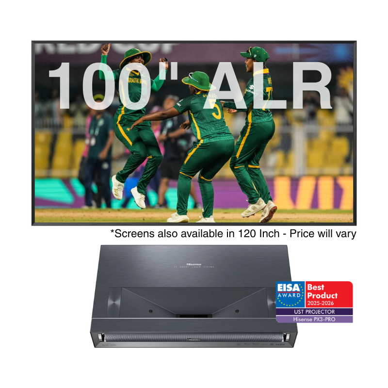 Hisense PX3-PRO Laser Projector + 100 inch ALR Screen Bundle