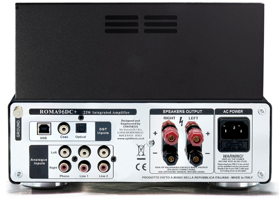 Synthesis Roma 96DC+ - Pure A Class, 25W Integrated Stereo Amplifier w/ Digital Inputs (Each)