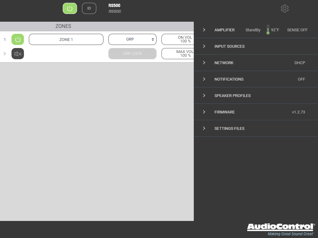 AudioControl RS 1000 - Subwoofer Amplifier