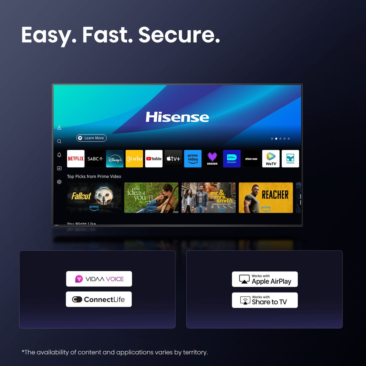 Hisense 75A6Q 75 Inch 4K UHD Smart TV with HDR & Dolby Digital (Each)