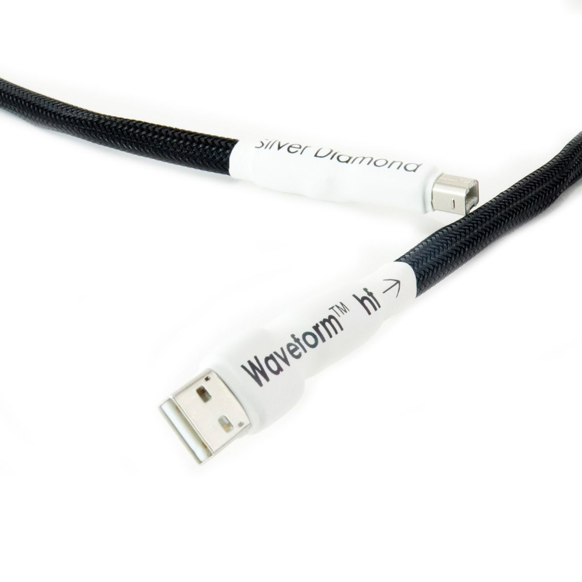 Tellurium Q Silver Diamond Waveform™ HF USB Type A to Type B Cable