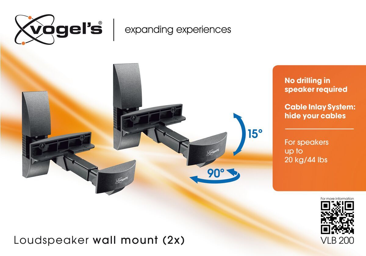 Vogels VLB200 Loudspeaker Wall Mount Bracket (Pair)