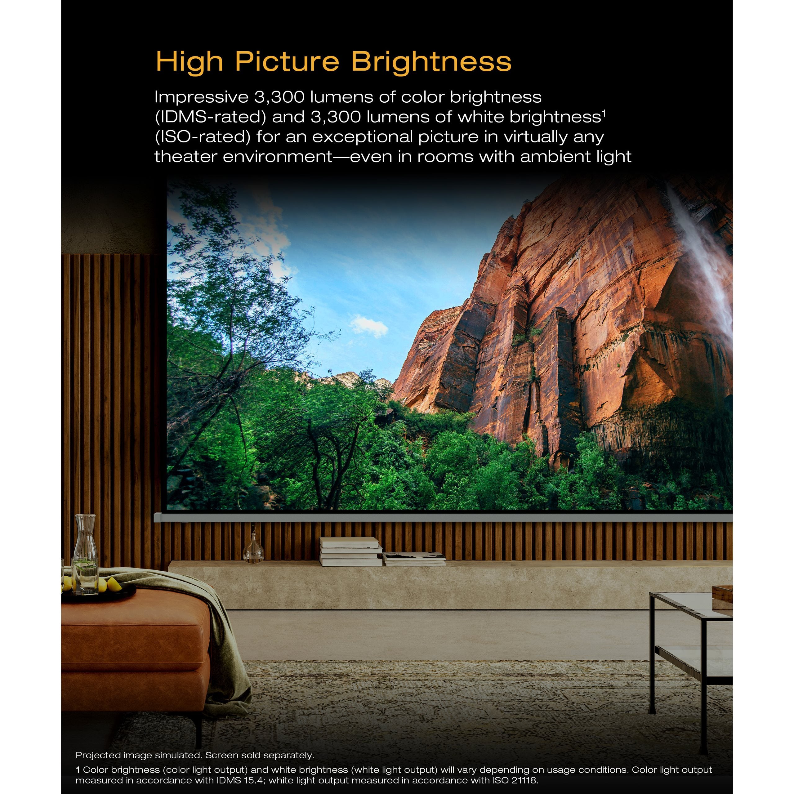 Epson QB1000 4K HDR 3,300 Lumen 3LCD Laser Projector (Each)
